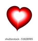 Vector red heart laminated
