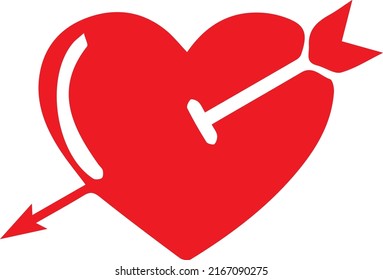 
vector red heart object illustrations