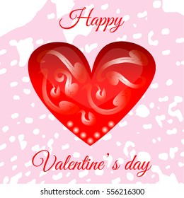 vector red heart on Valentine's Day for your design