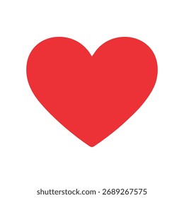 vector red heart on white background