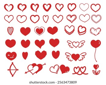 Vector of Red Heart for symbol, decorative and so on.