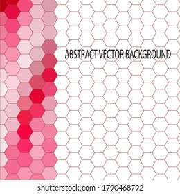 vector red hexagons. Background for presentation. template for advertising. polygonal style
