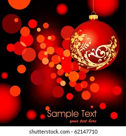 vector red holidays background, fully editable in four layers