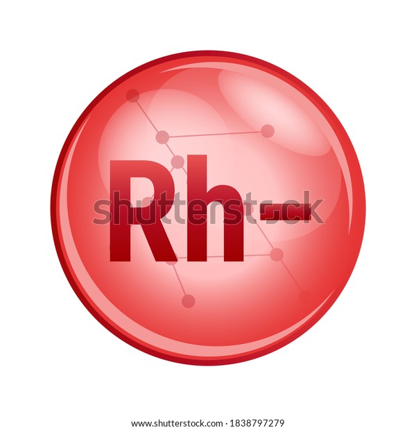 血液型を決定する血液型系のRh u2013 のベクター画像赤いアイコン。 Rh式 