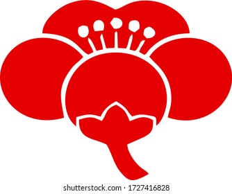Imagen roja vector de una planta llamada amapola