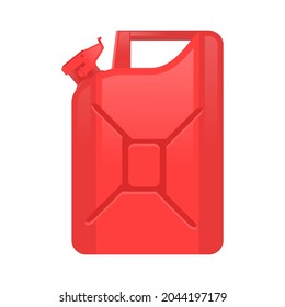 Jerry Rojo vector puede aislarse de fondo blanco. Contenedor de combustible metálico. Icono Jerrino.