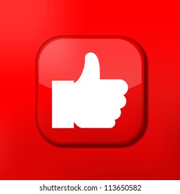Vector Red Like Icon Eps10 Easy Stock Vector (Royalty Free) 113650582 ...