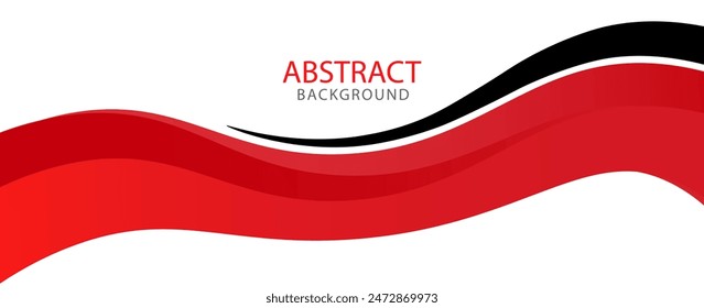 Elemento de curva de fondo de línea roja de Vector con espacio en blanco para el diseño de texto y mensajes, capas superpuestas, Vector