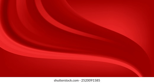 Vector red line background curve element with white space for text and message design, overlapping layers, vector