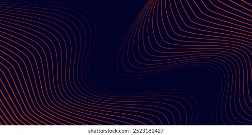 Vector red line background curve element with white space for text and message design, overlapping layers, vector