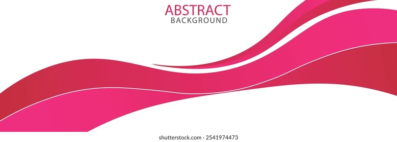 Vector red line background curve element with white space for text and message design, overlapping layers, vector