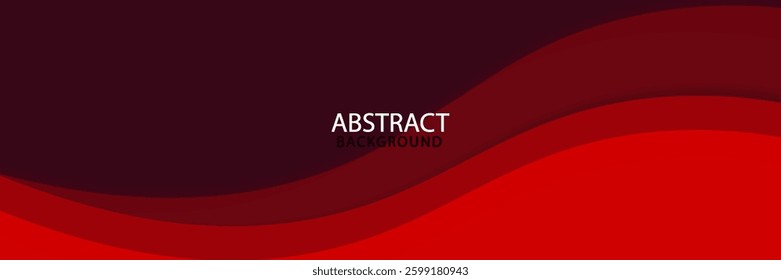 Vector red line background curve element with white space for text and message design, overlapping layers, vector