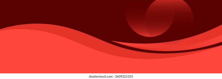 Vector red line background curve element with space for text and message design, overlapping layers, vector
