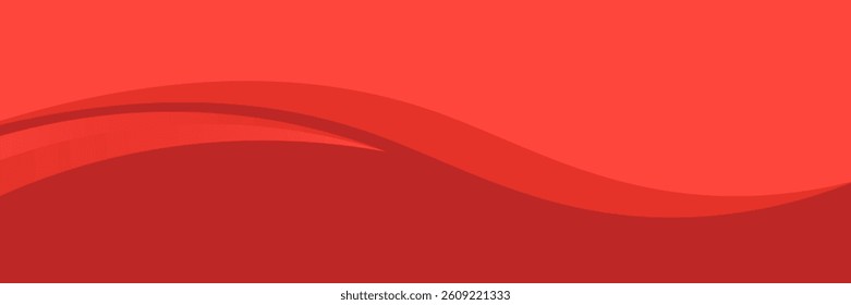 Vector red line background curve element with space for text and message design, overlapping layers, vector