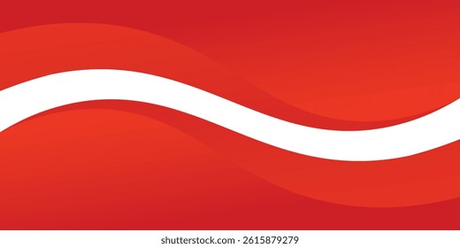 Vector red line background curve element with white space for text and message design, overlapping layers, vector
