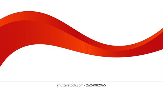 Vector red line background curve element with white space for text and message design, overlapping layers, vector