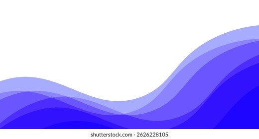 Vector red line background curve element with white space for text and message design, overlapping layers