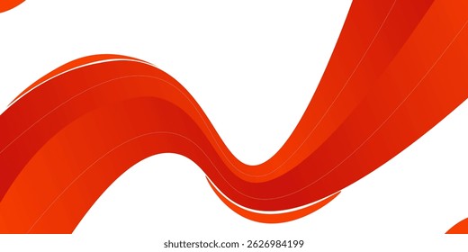 Elemento de curva de fondo de línea roja de Vector con espacio en blanco para el diseño de texto y mensajes, capas superpuestas, Vector
