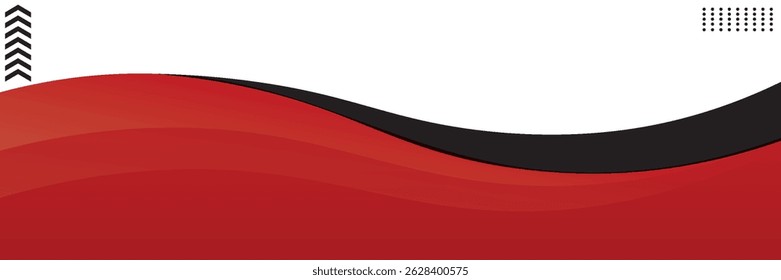 Elemento de curva de fondo de línea roja de Vector con espacio en blanco para el diseño de texto y mensajes, capas superpuestas, Vector