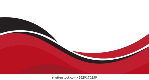 Vector red line background curve element with white space for text and message design, overlapping layers, vector