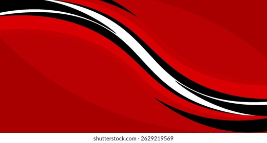 Vector red line background curve element with white space for text and message design, overlapping layers, vector