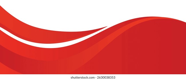 Vector red line background curve element with white space for text and message design, overlapping layers, vector