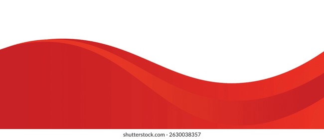 Vector red line background curve element with white space for text and message design, overlapping layers, vector