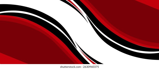 Vector red line background curve element with white space for text and message design, overlapping layers, vector