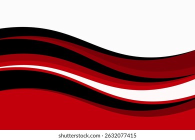 Vector red line background curve element with white space for text and message design, overlapping layers, vector.