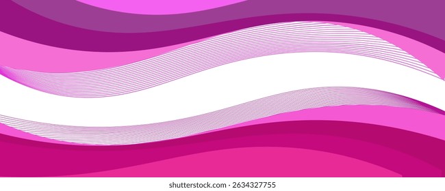 Vector red line background curve element with white space for text and message design, overlapping layers. Eps10