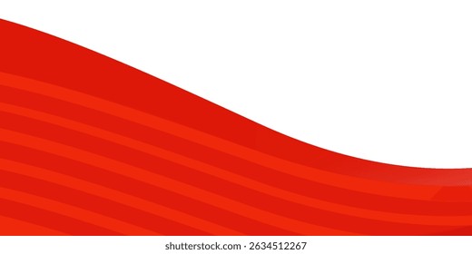 Vector red line background curve element with white space for text and mesVector red line background curve element with white space 