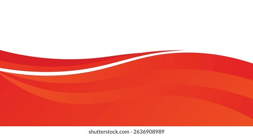 Vector red line background curve element with white space for text and message design art overlapping layers vector