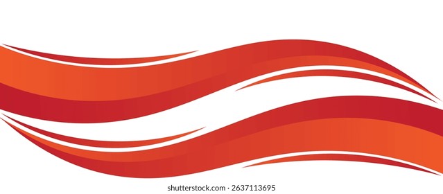 Vector red line background curve element with withe  space for text and message design, overlapping layers, vectoes eps 10