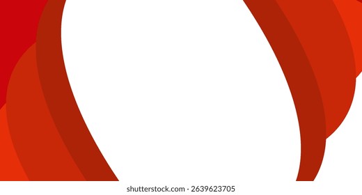Vector red line background curve element with white space for text and message design, overlapping layers, vector, modern.