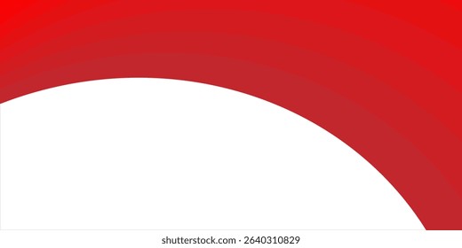 Vector red line background curve element with white space for text and message design, overlapping layers, vector