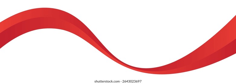 Vector red line background curve element with white space for text and message design, overlapping layers, vector. eps10