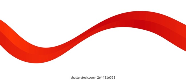 Vector red line background curve element with white space for text and message design, overlapping layers, vector