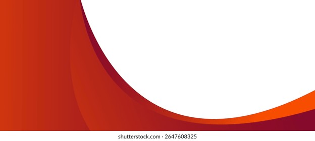Vector red line background curve element with white space for text and message design, overlapping layers, vector