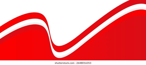 Elemento de curva de plano de fundo de linha vermelha de vetor com espaço em branco para design de texto e mensagem, camadas sobrepostas. Eps10