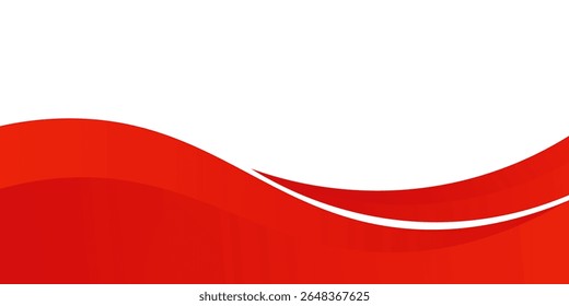 Elemento de curva de fondo de línea roja de Vector con espacio en blanco para el diseño de texto y mensajes, capas superpuestas,