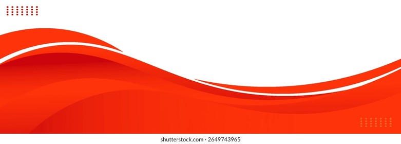 Elemento de curva de fondo de línea roja de Vector con espacio en blanco para el diseño de texto y mensajes, capas superpuestas, Vector