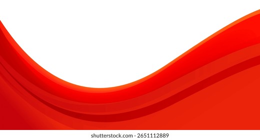 Vector red line background curve element with white space for text and message design, overlapping layers, vector