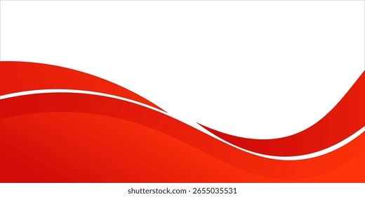 Vector red line background curve element with white
