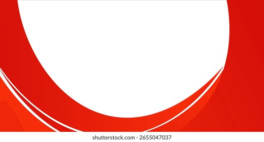 Vector red line background curve element with white space for text and message design, overlapping layers. eps 10