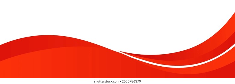Elemento de curva de fondo de línea roja de Vector con espacio en blanco para el diseño de texto y mensajes, capas superpuestas, Vector