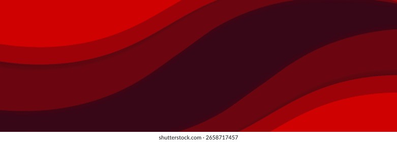 Elemento de curva de fondo de línea roja de Vector con espacio en blanco para el diseño de texto y mensajes, capas superpuestas, Vector