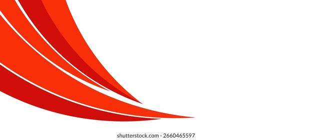 Elemento de curva de fondo de línea roja de Vector con espacio en blanco para el diseño de texto y mensajes, capas superpuestas, Vector	

