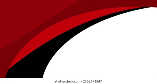 Elemento de curva de fondo de línea roja de Vector con espacio en blanco para el diseño de texto y mensajes, capas superpuestas, Vector