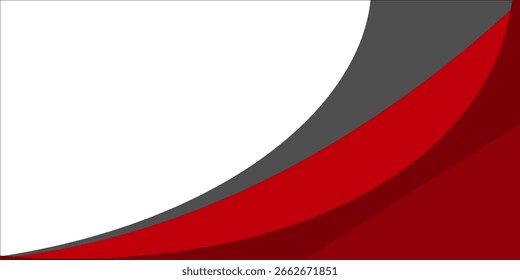Vektor rote Linie Hintergrundkurvenelement mit weißem Leerraum für Text- und Nachrichtendesign, überlappende Ebenen, Vektor