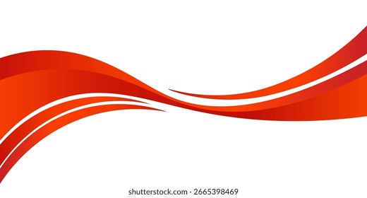 Vektor rote Linie Hintergrundkurvenelement mit weißem Leerraum für Text- und Nachrichtendesign, überlappende Ebenen, Vektor